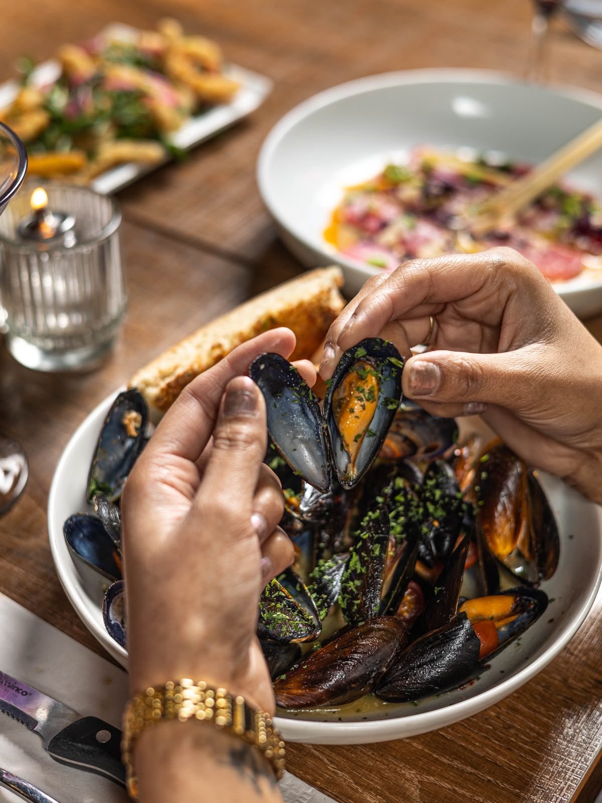 Steamed Mussels