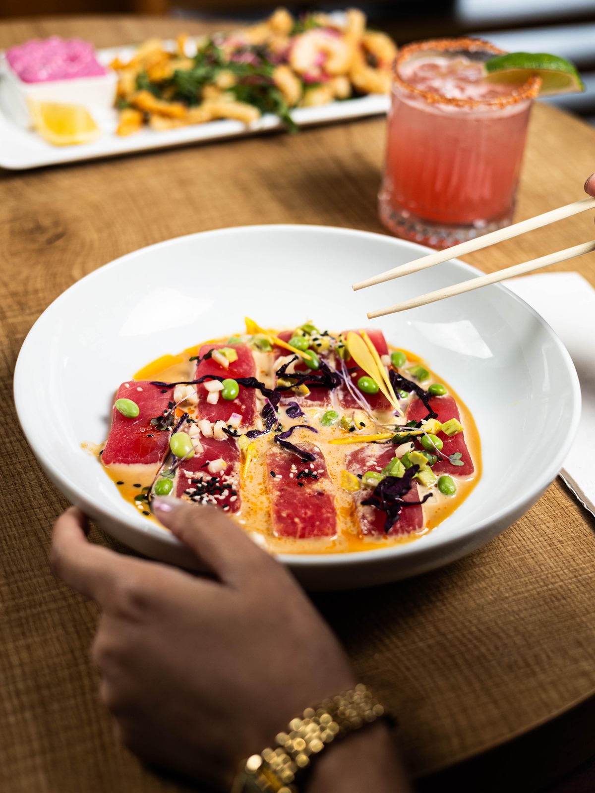 Yellow fin crudo